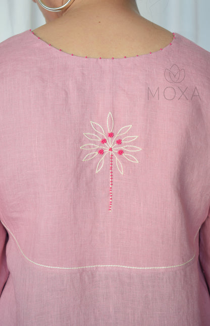 Blush Pink Linen Co-Ord Set