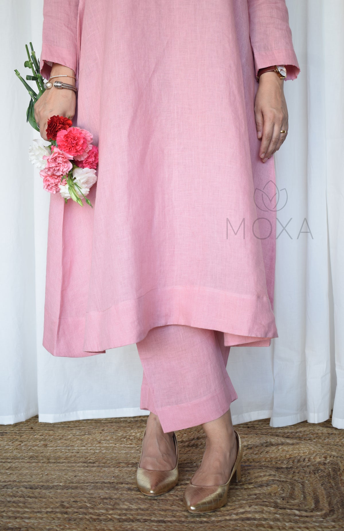 Blush Pink Linen Co-Ord Set