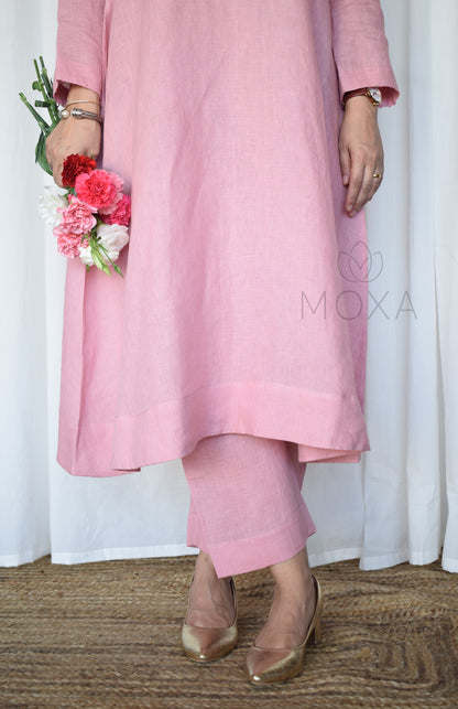 Blush Pink Linen Co-Ord Set
