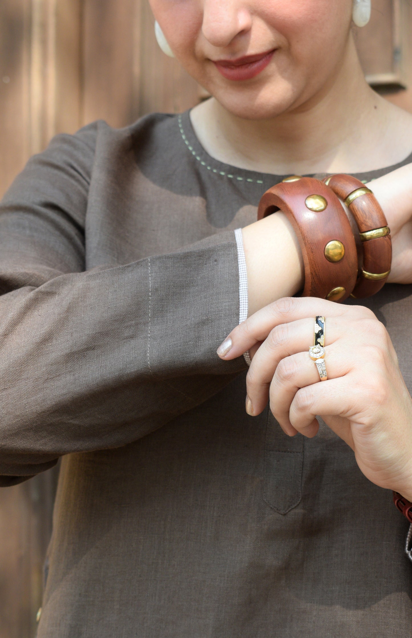 Walnut Brown Linen Co-ord Set