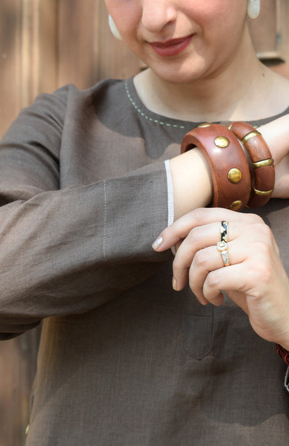 Walnut Brown Linen Co-ord Set