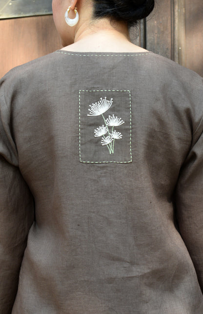 Walnut Brown Linen Co-ord Set