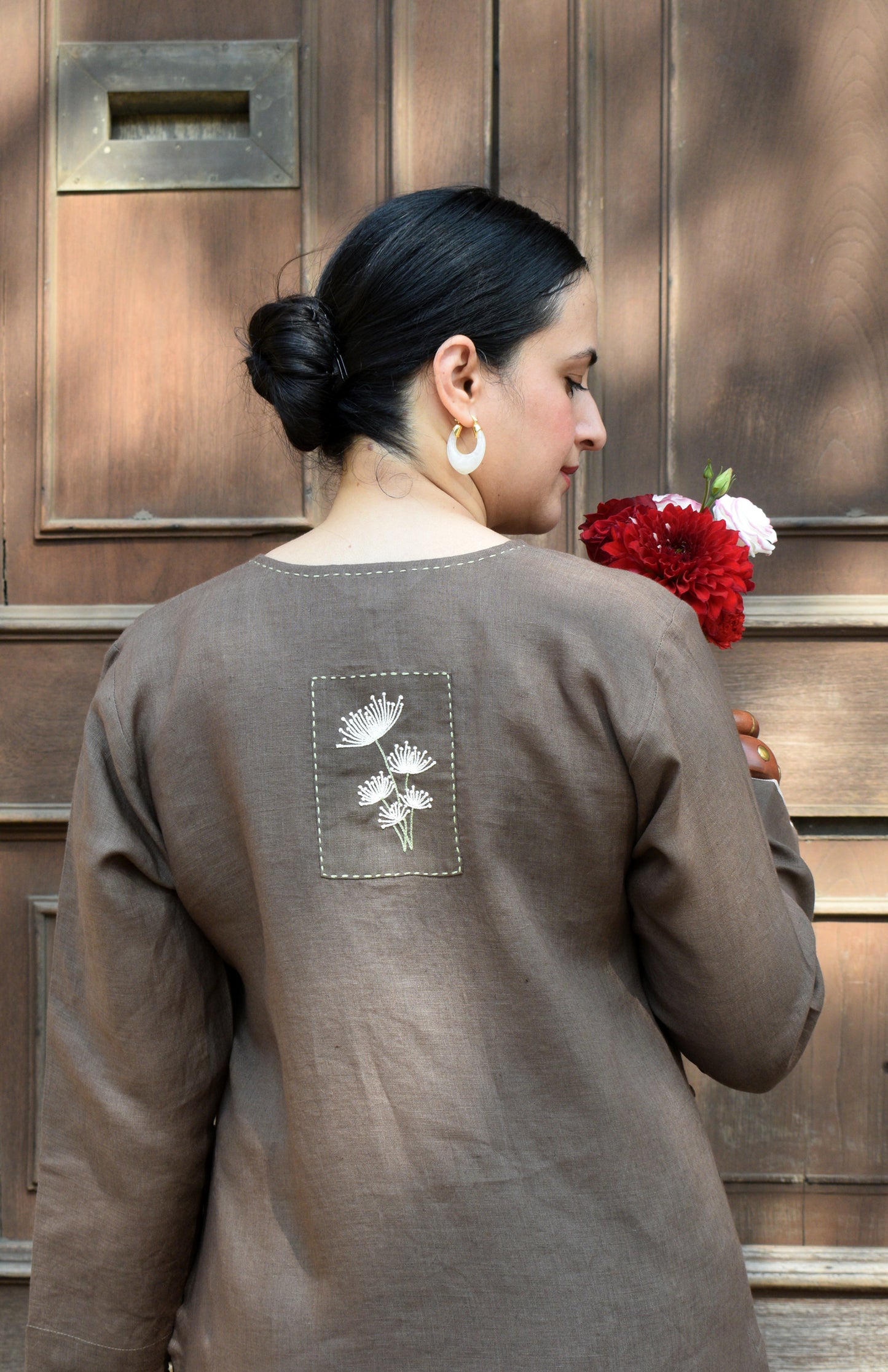 Walnut Brown Linen Co-ord Set