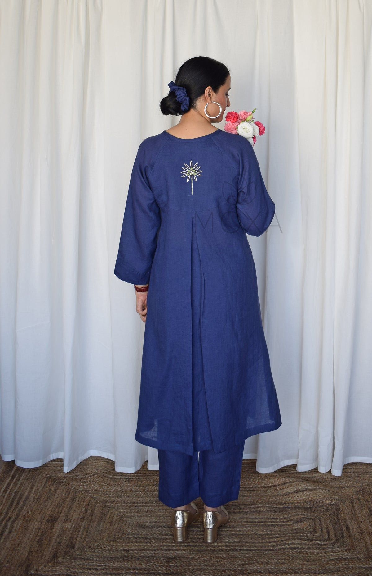 Denim Blue Linen Co-Ord Set