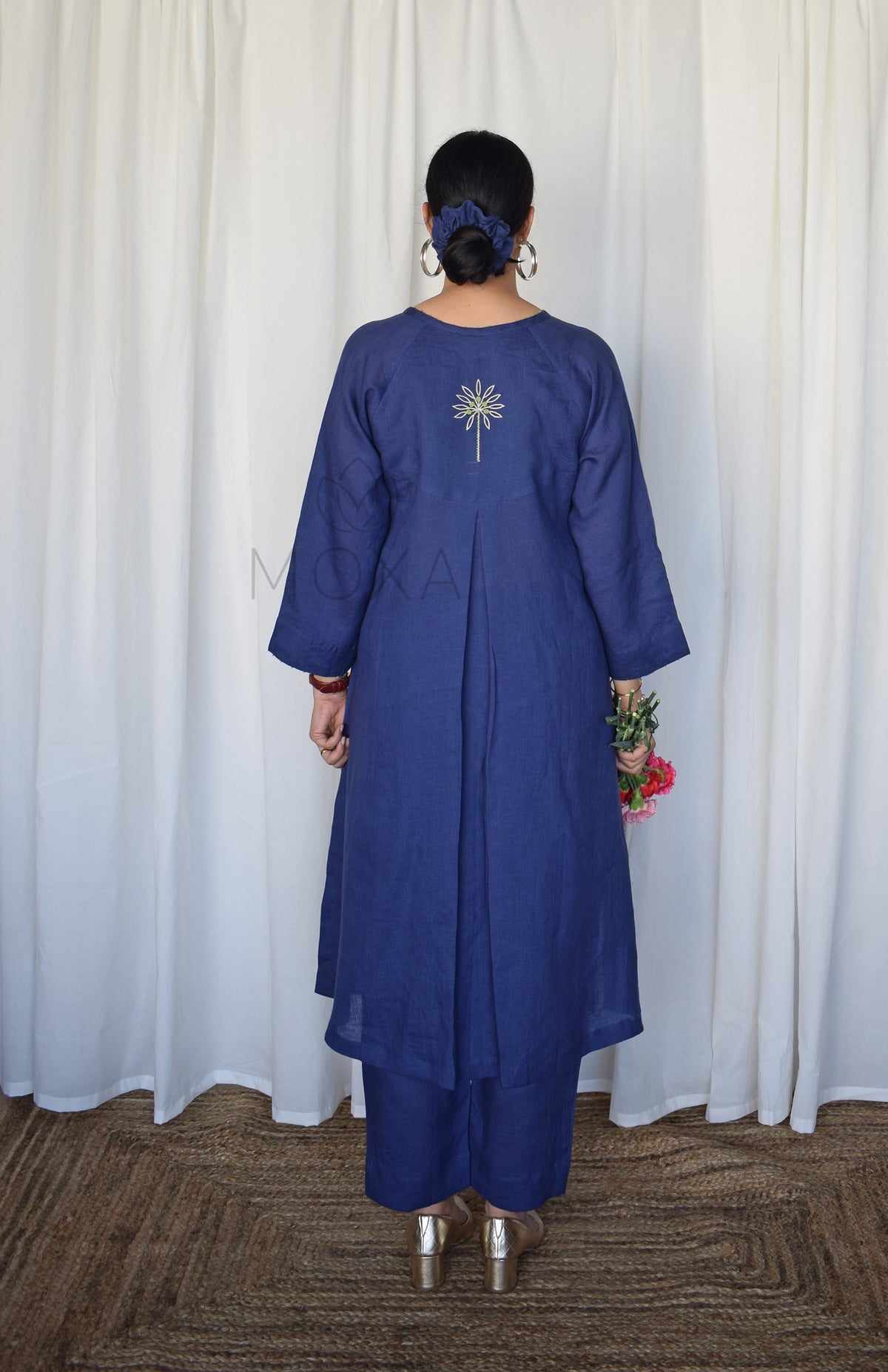 Denim Blue Linen Co-Ord Set