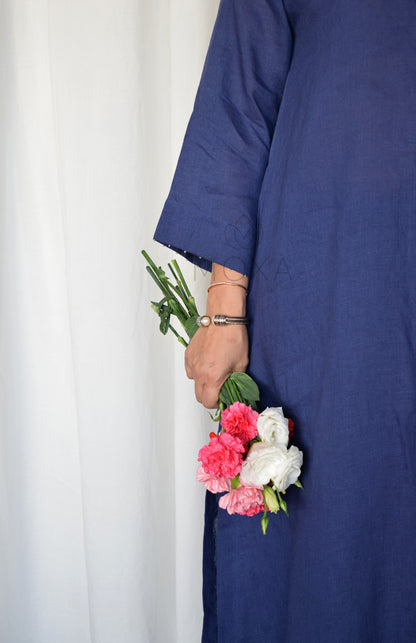Denim Blue Linen Co-Ord Set