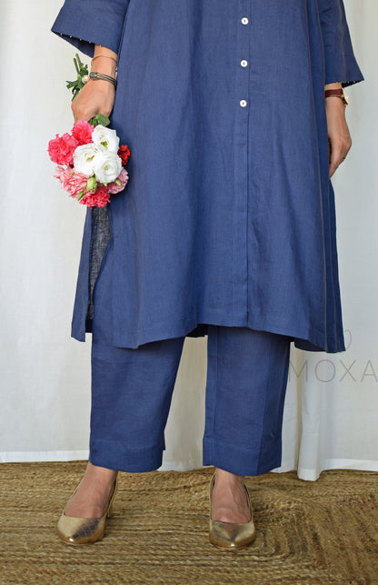 Denim Blue Linen Pants