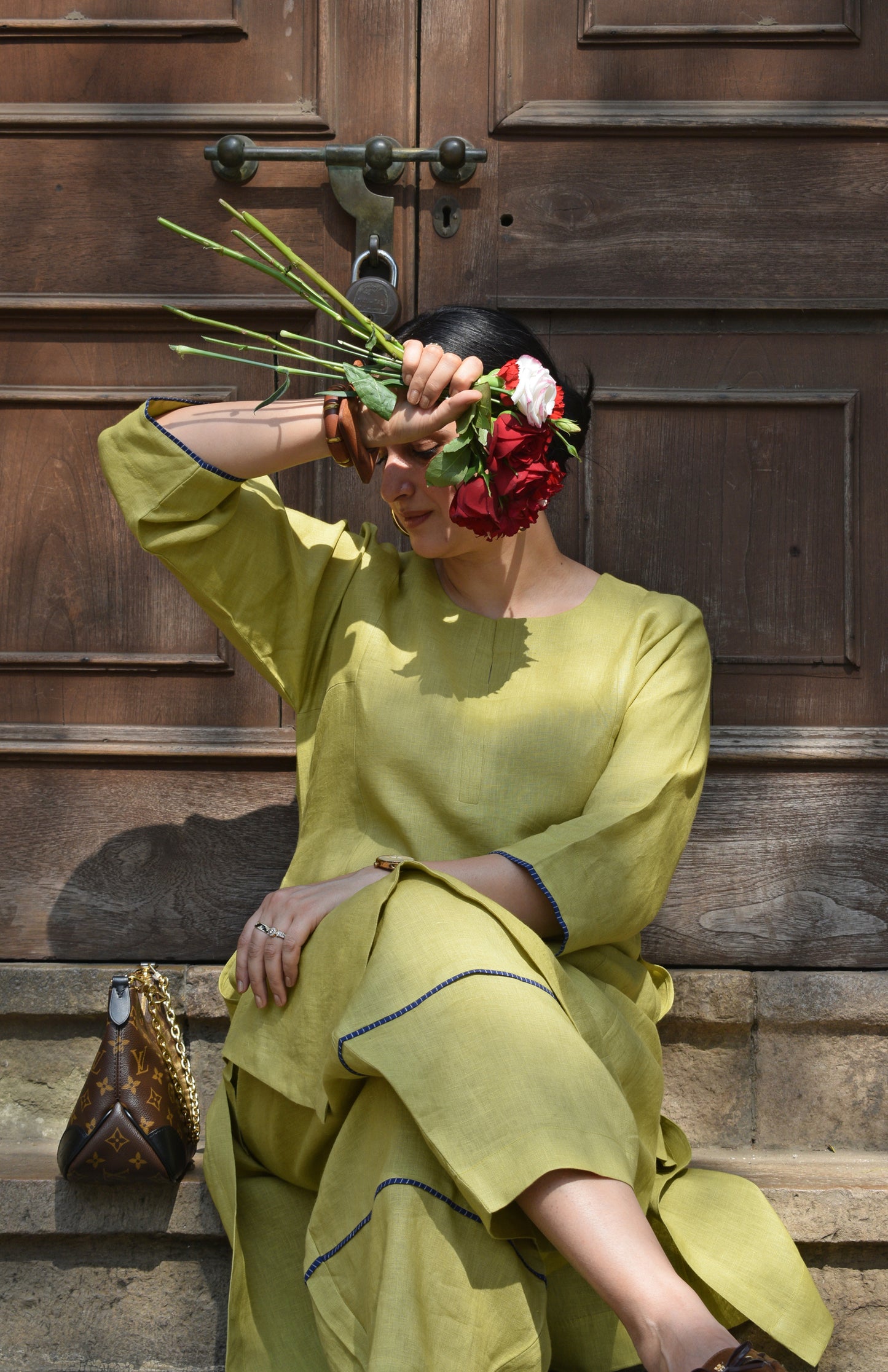 Fresh Lime Linen Co Ord Set