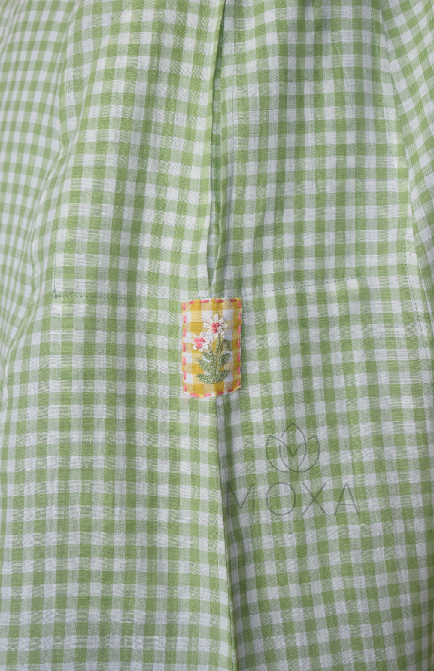 Willow Green Handloom Checks Kurta Set