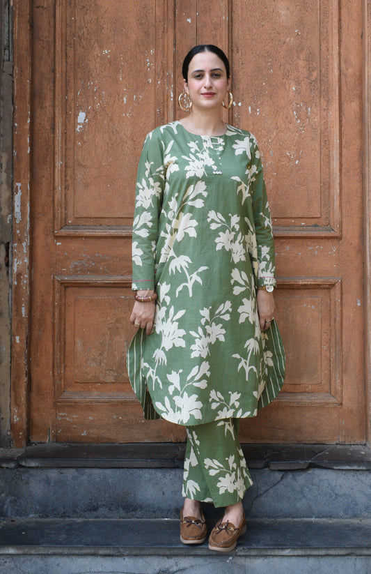 Green Floral Co-Ord Set