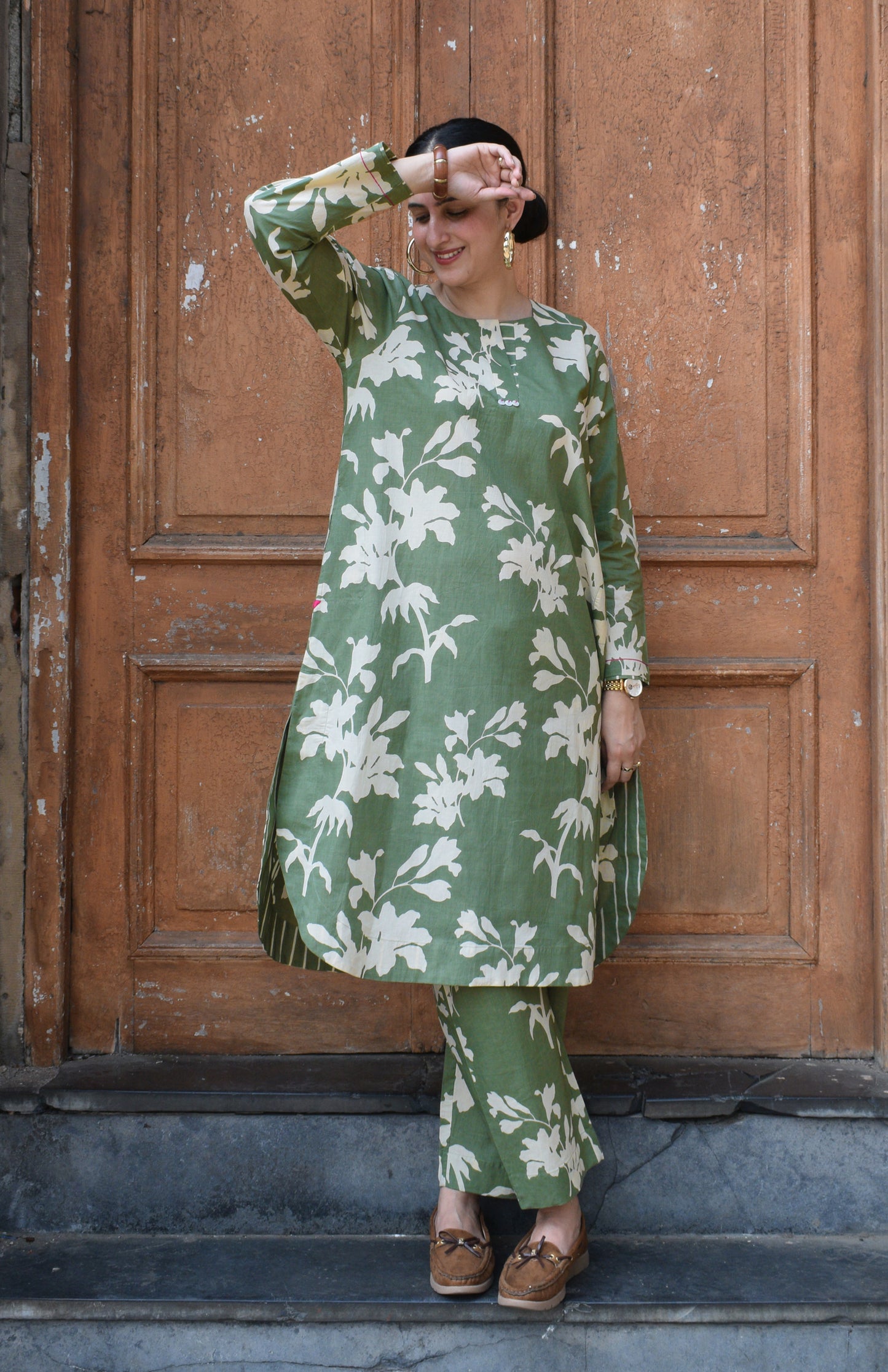 Green Floral Co-Ord Set