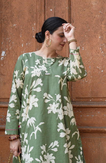 Green Floral Co-Ord Set