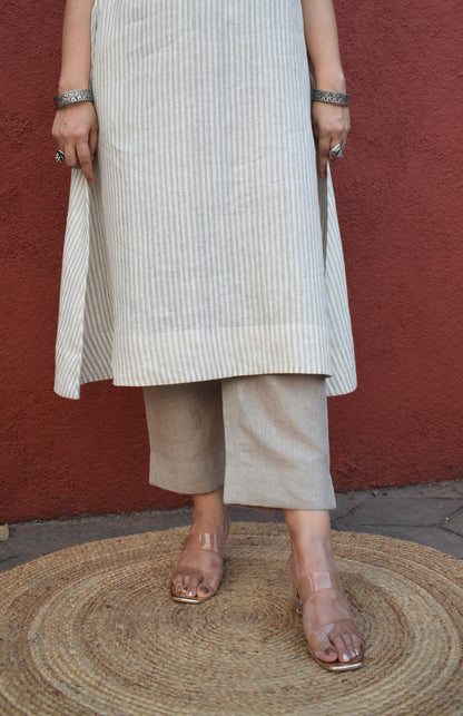 Khaki Linen Trousers