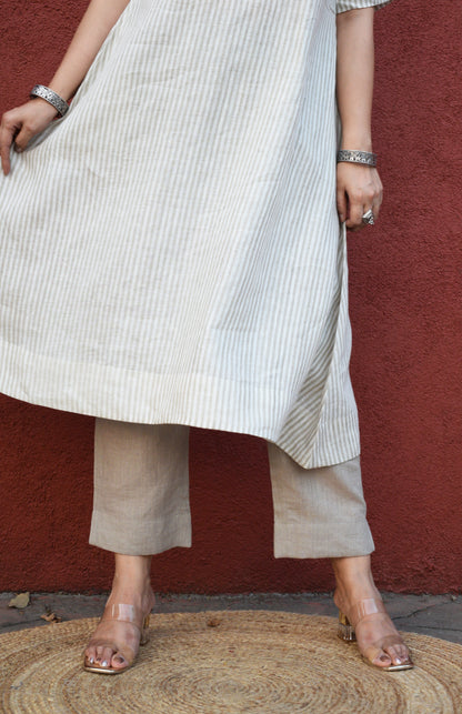 Khaki Linen Trousers