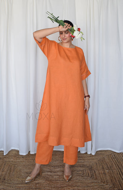 Rust Orange Linen Co-Ord Set