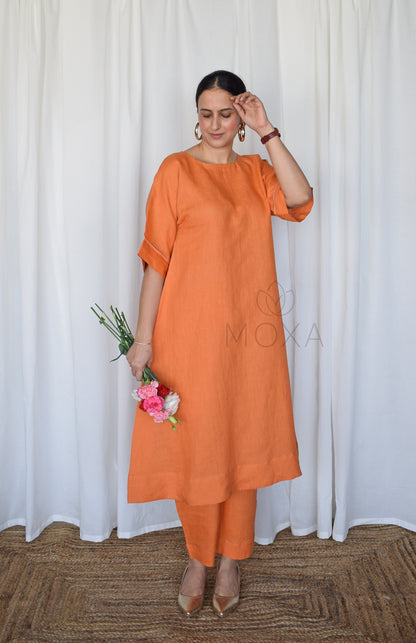 Rust Orange Linen Co-Ord Set