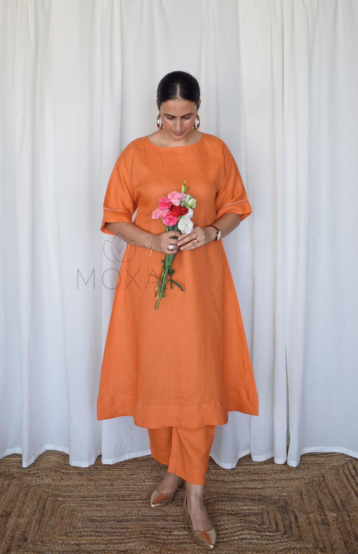 Rust Orange Linen Co-Ord Set