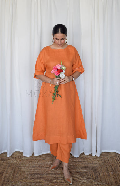 Rust Orange Linen Co-Ord Set