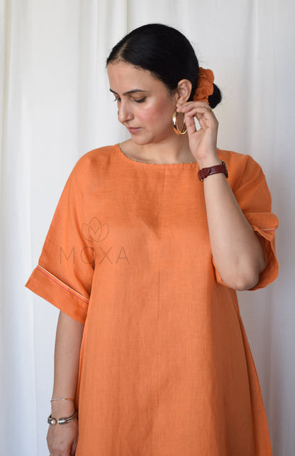 Rust Orange Linen Co-Ord Set