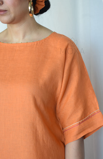 Rust Orange Linen Co-Ord Set
