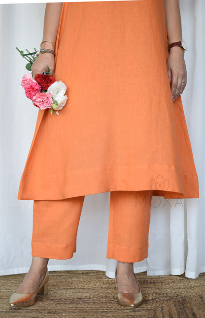Rust Orange Linen Pants