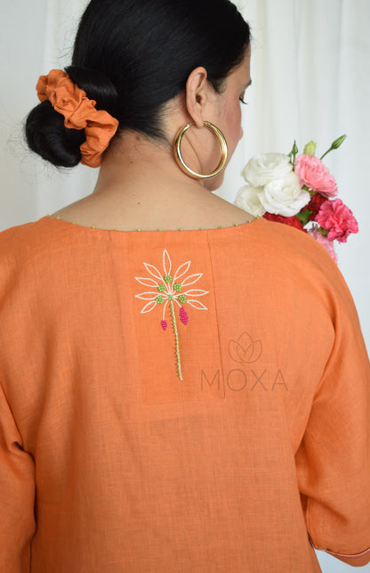 Rust Orange Linen Co-Ord Set