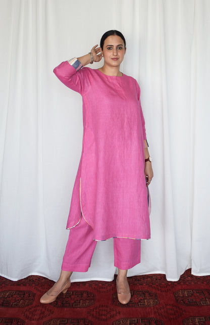 Orchid Pink Linen Co-ord Set