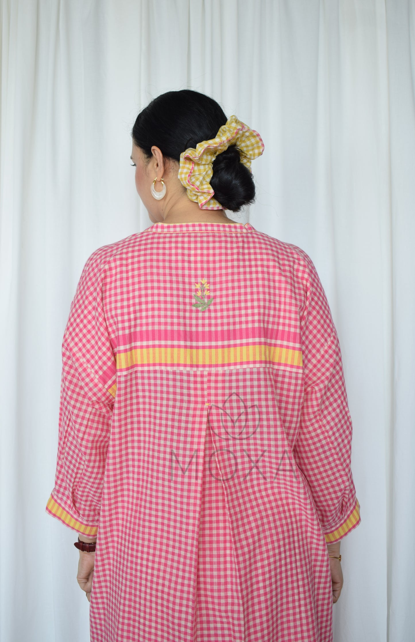 Pink Sunray Antifit Handloom Checks Co-ord Set