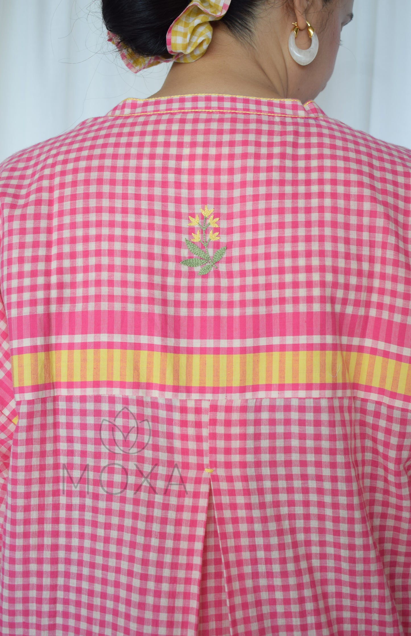 Pink Sunray Antifit Handloom Checks Co-ord Set