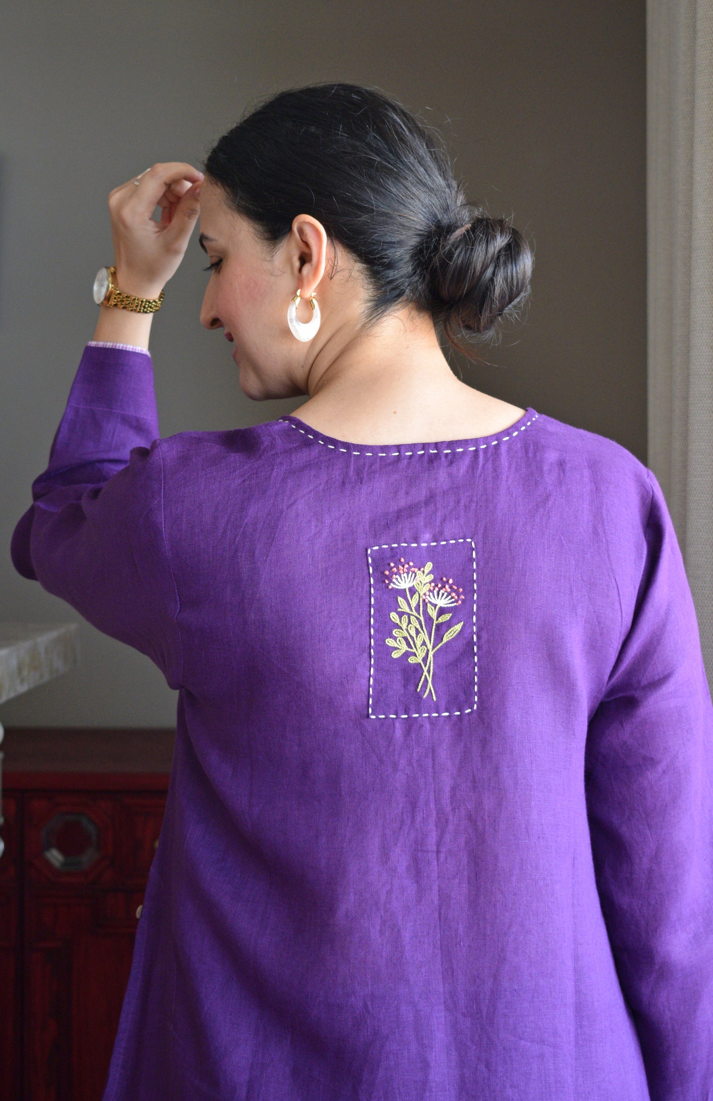 Purple Linen Co-ord Set