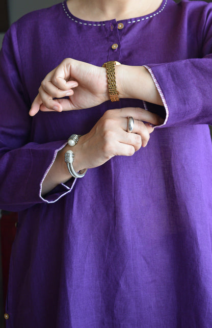 Purple Linen Co-ord Set