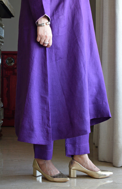 Purple Linen Co-ord Set