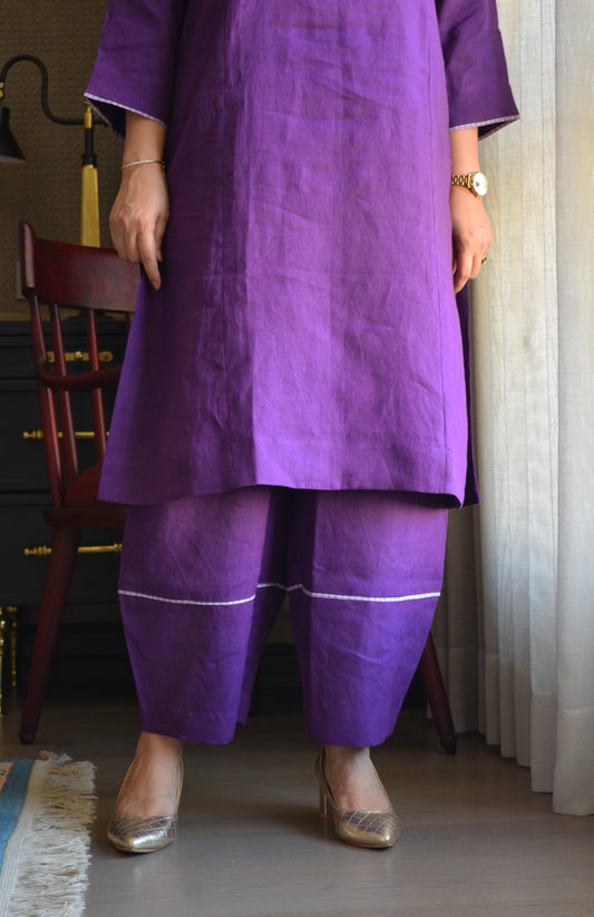 Purple Linen Trousers
