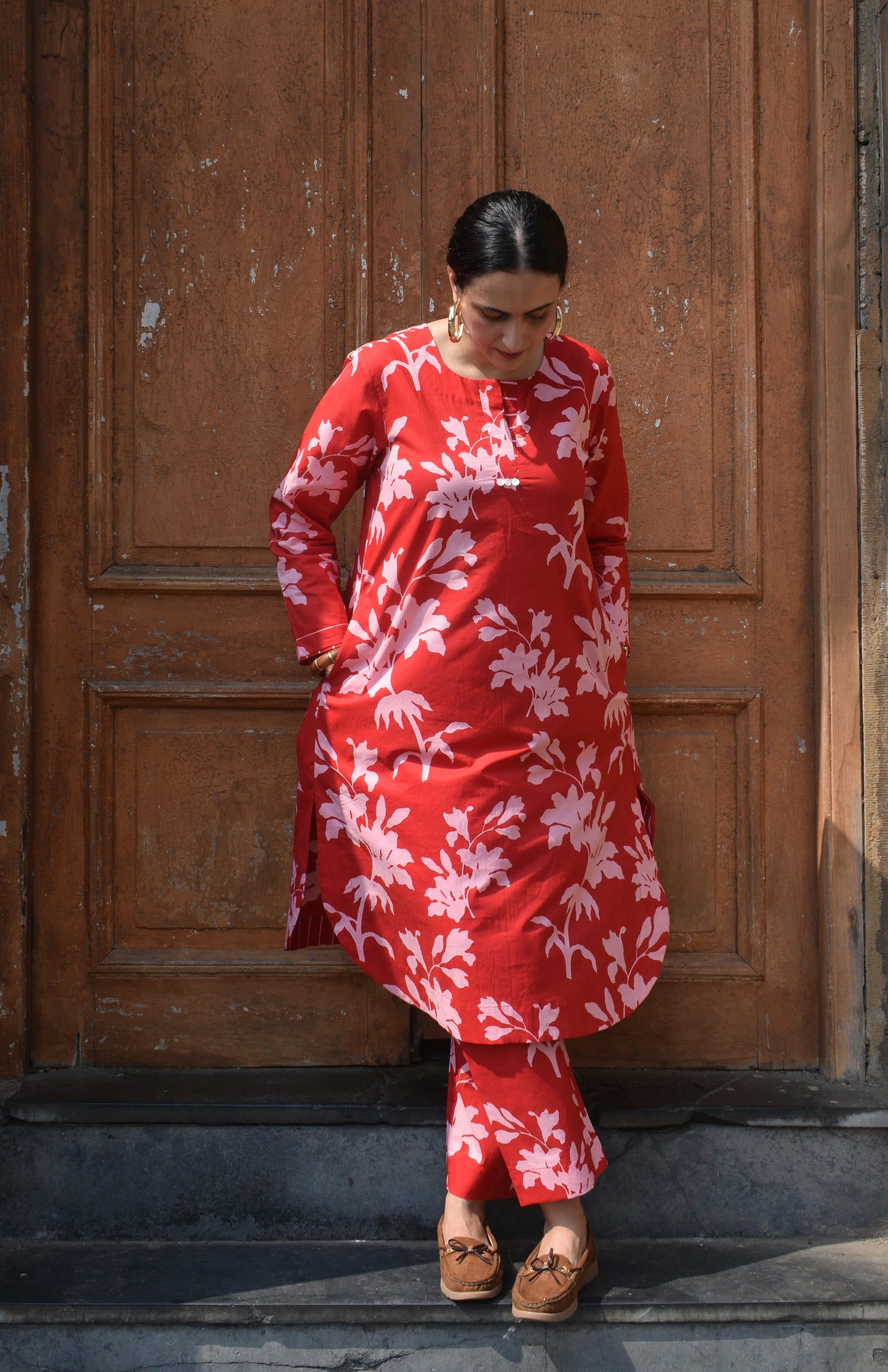 Red Floral Co-Ord Set