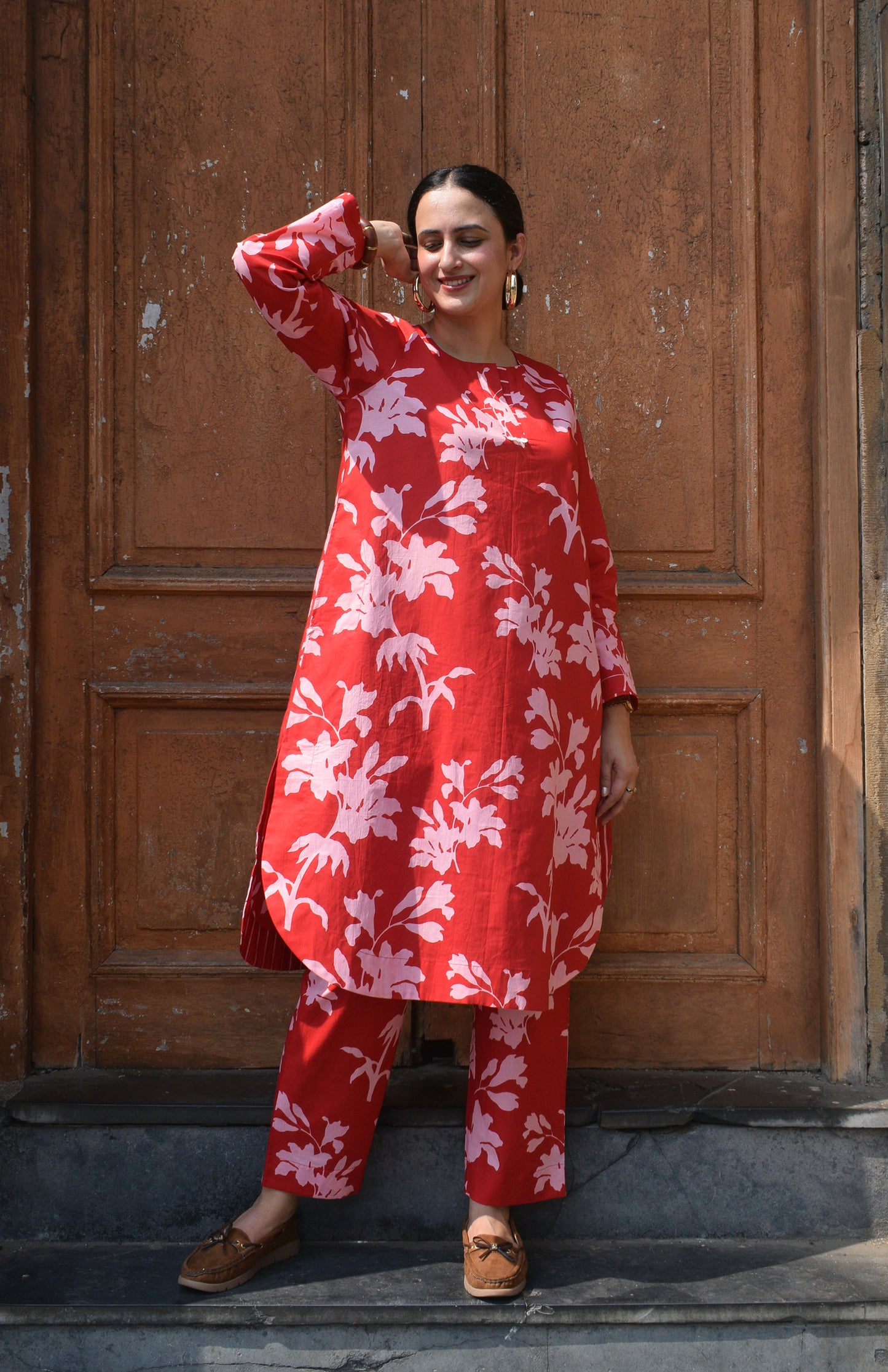 Red Floral Co-Ord Set