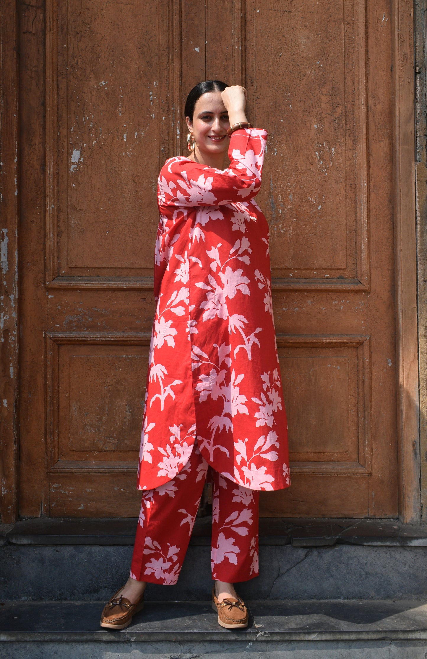 Red Floral Co-Ord Set