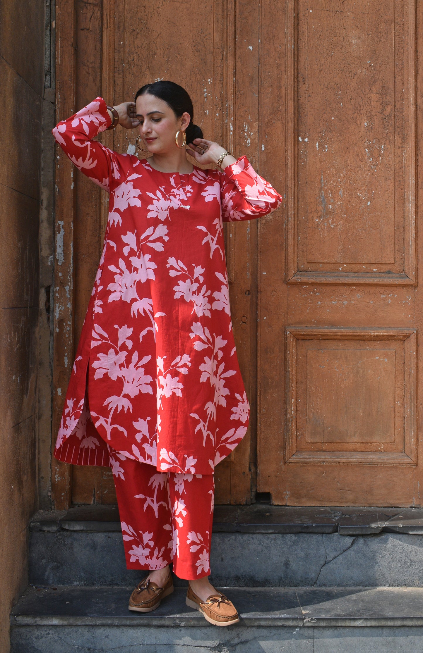 Red Floral Co-Ord Set