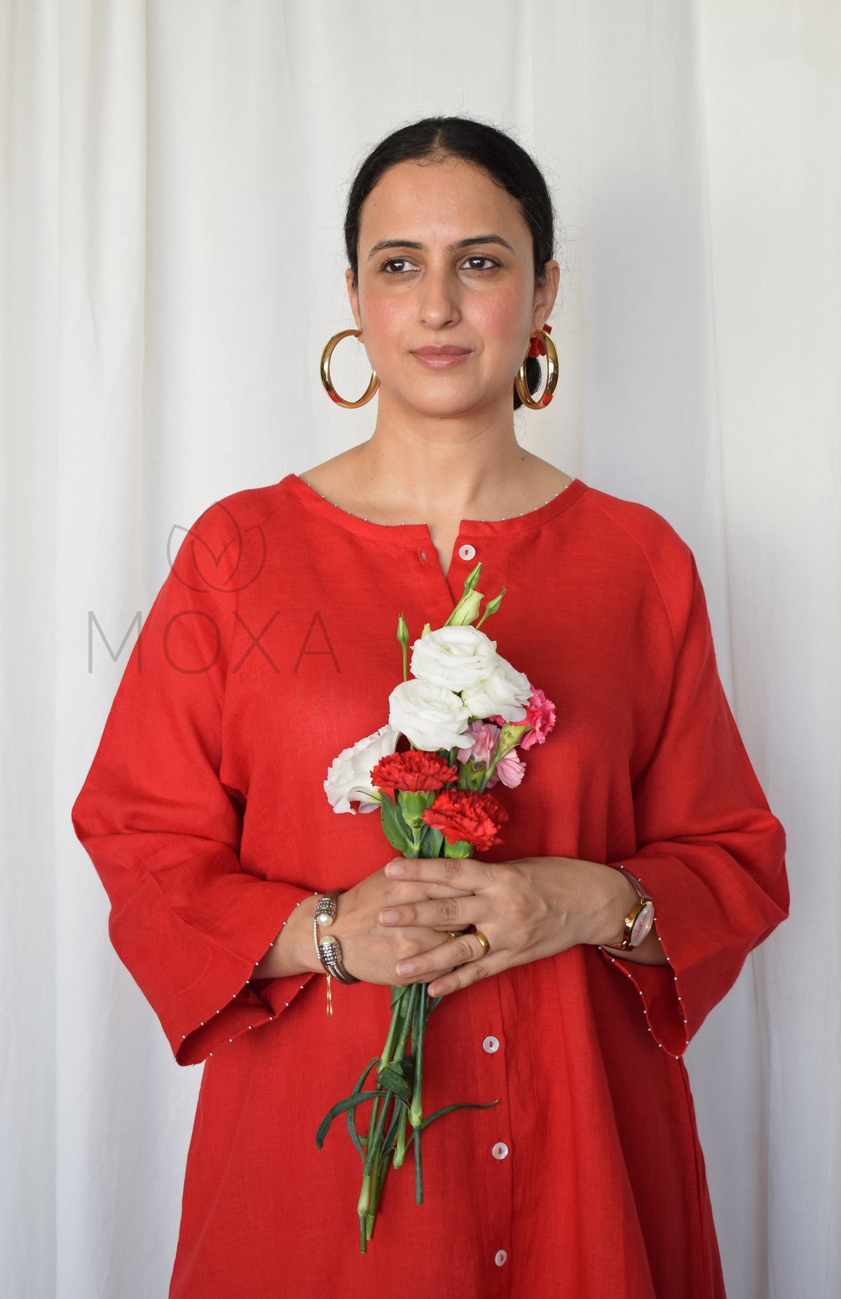Scarlet Red Linen Co-Ord Set
