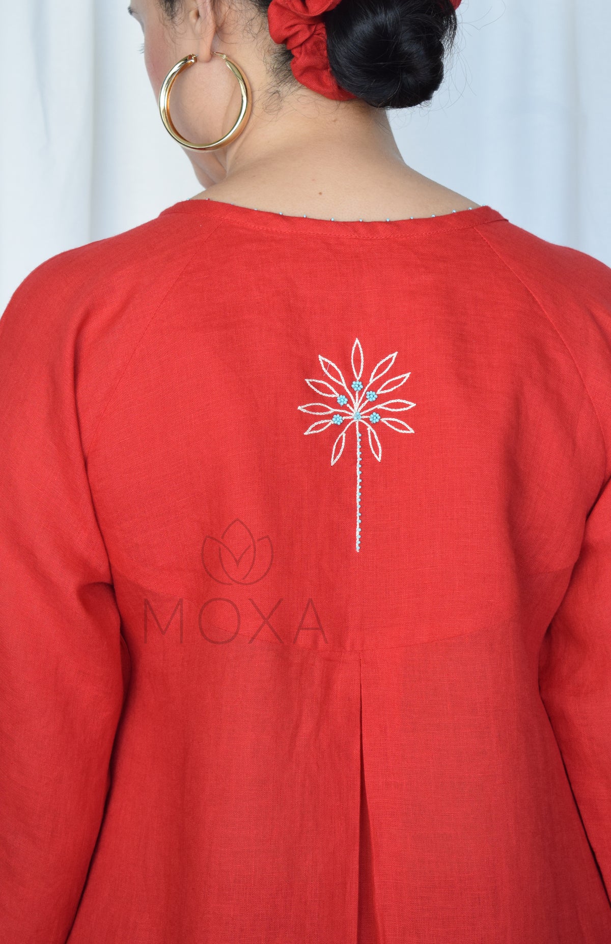 Scarlet Red Linen Co-Ord Set