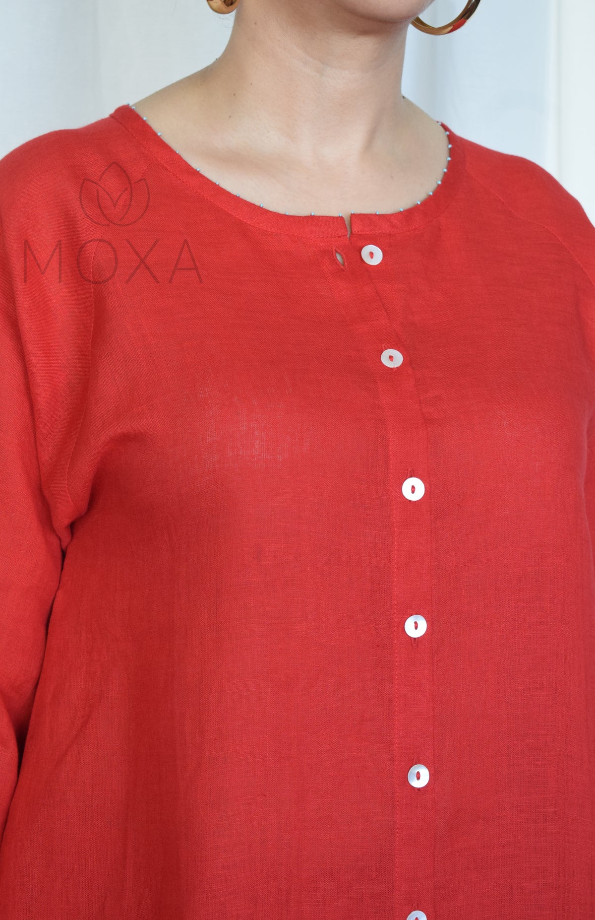 Scarlet Red Linen Co-Ord Set