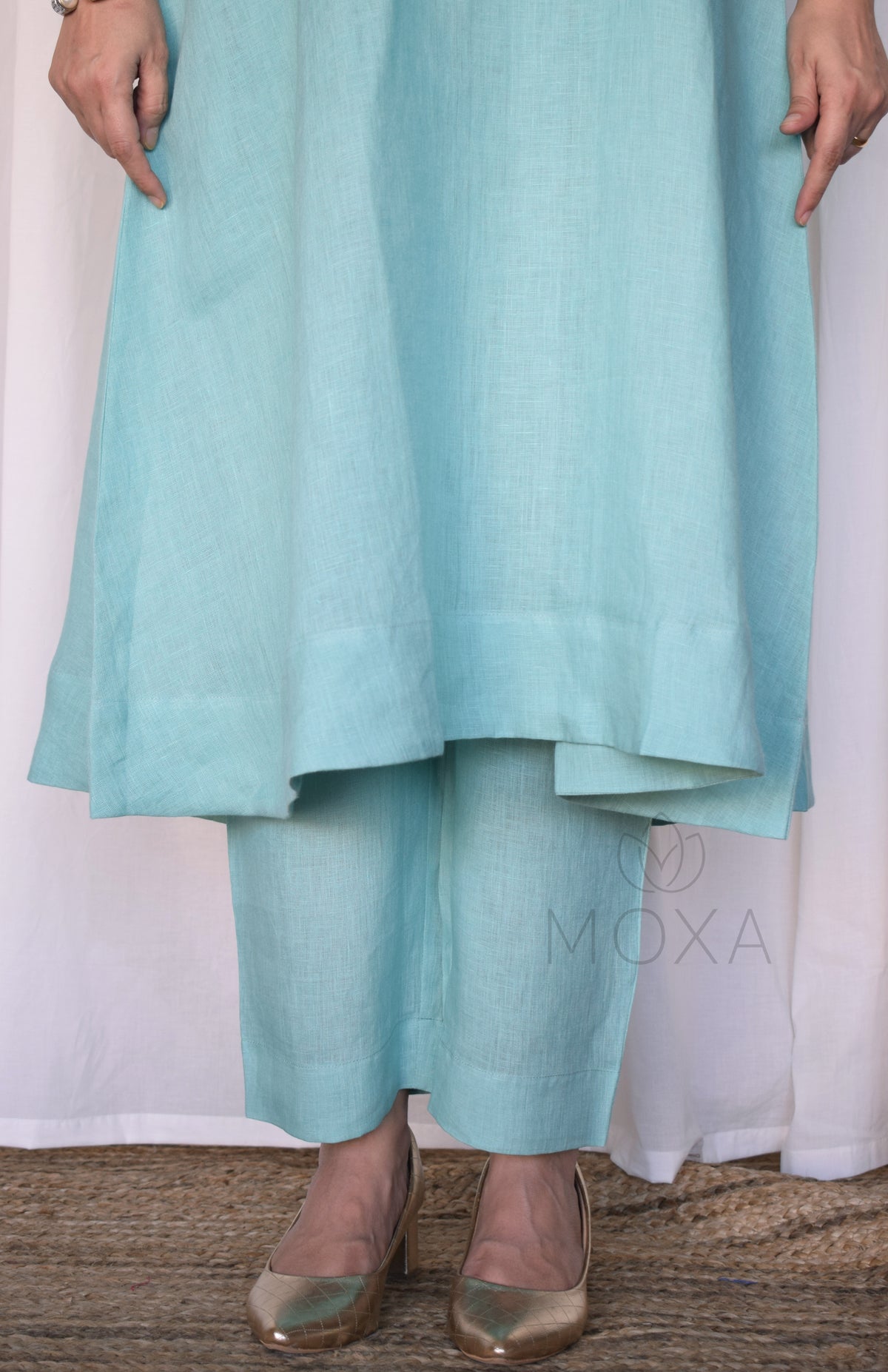 Sea Green Linen Pants
