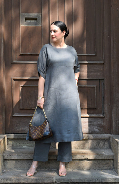 Slate Grey Linen Co-ord Set