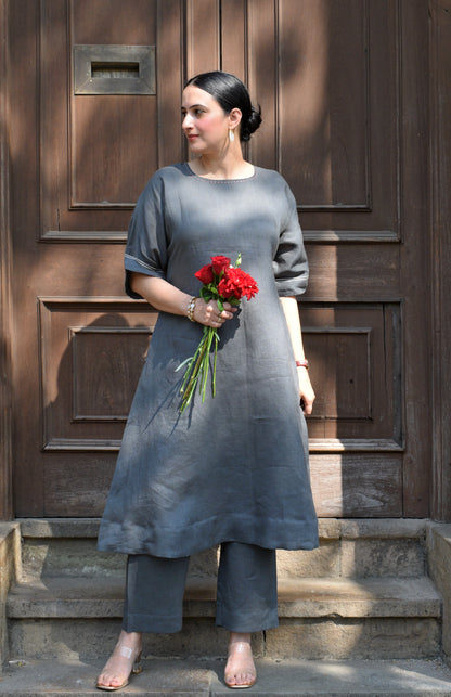 Slate Grey Linen Co-ord Set