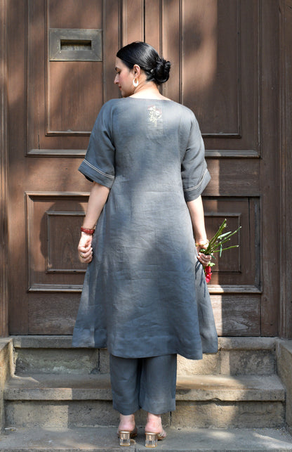 Slate Grey Linen Co-ord Set