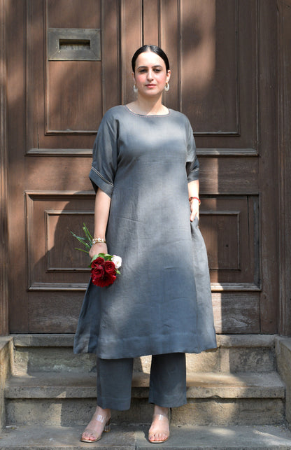 Slate Grey Linen Co-ord Set