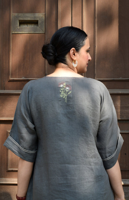 Slate Grey Linen Co-ord Set