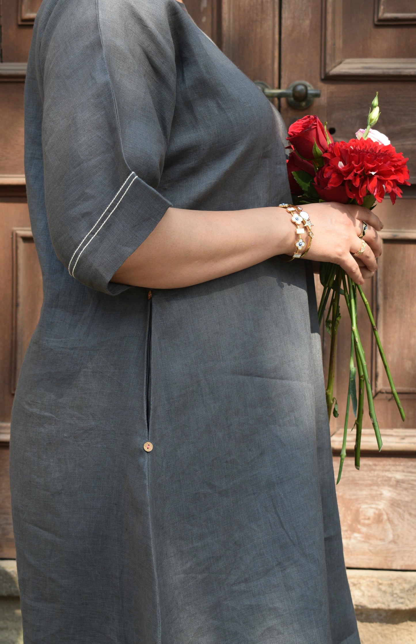 Slate Grey Linen Co-ord Set