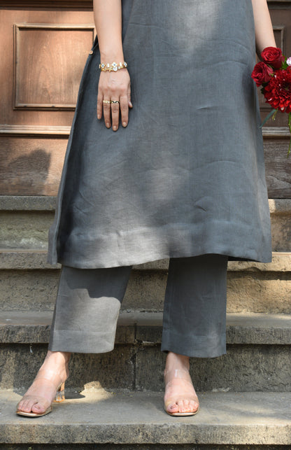 Slate Grey Linen Co-ord Set