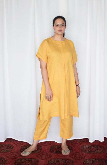 Yellow Linen Choga and Pants