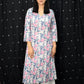 Basic Hand Block Printed Cotton Kurta with V neck